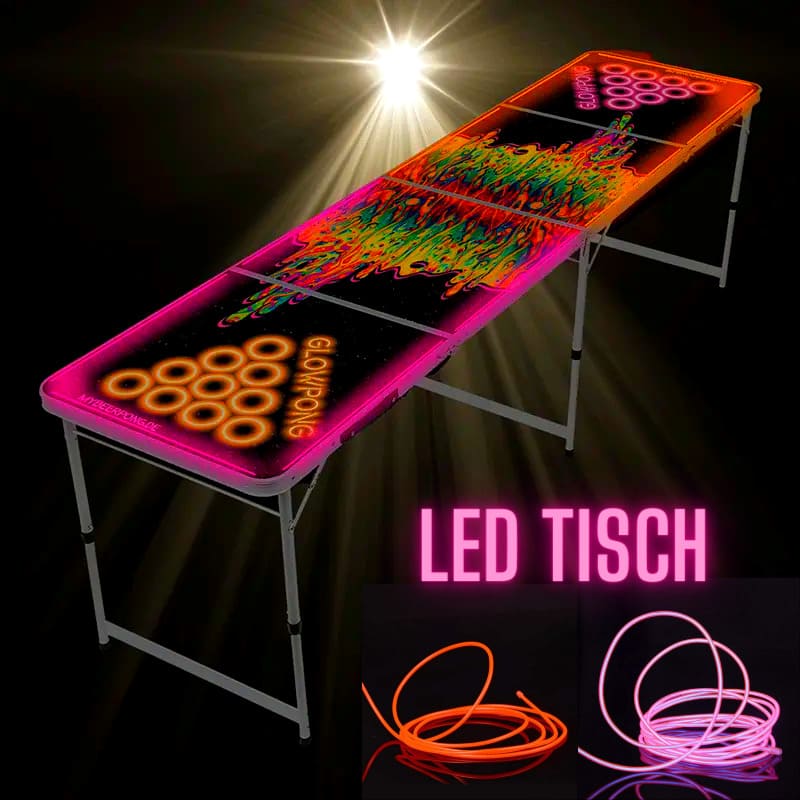 LED Space Lava BierPong Tisch